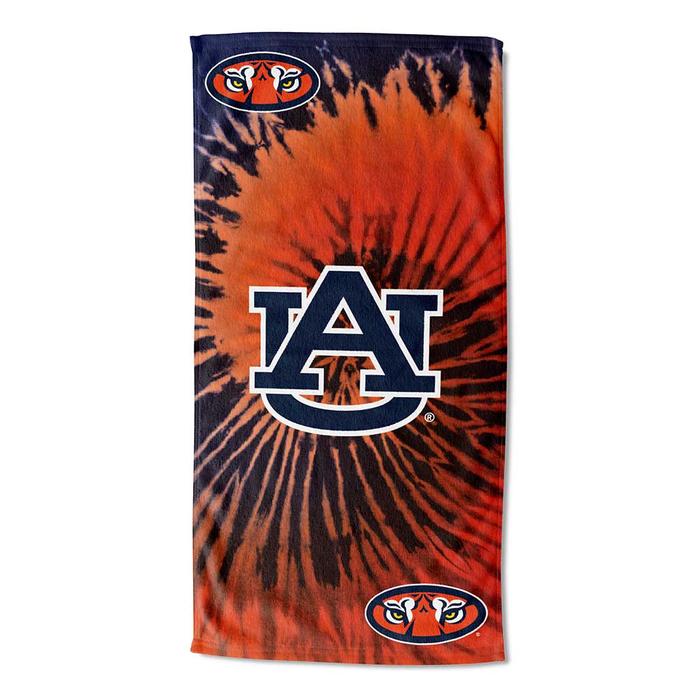 NCAA Auburn Tigers Beach Towel, Psychedelic 1