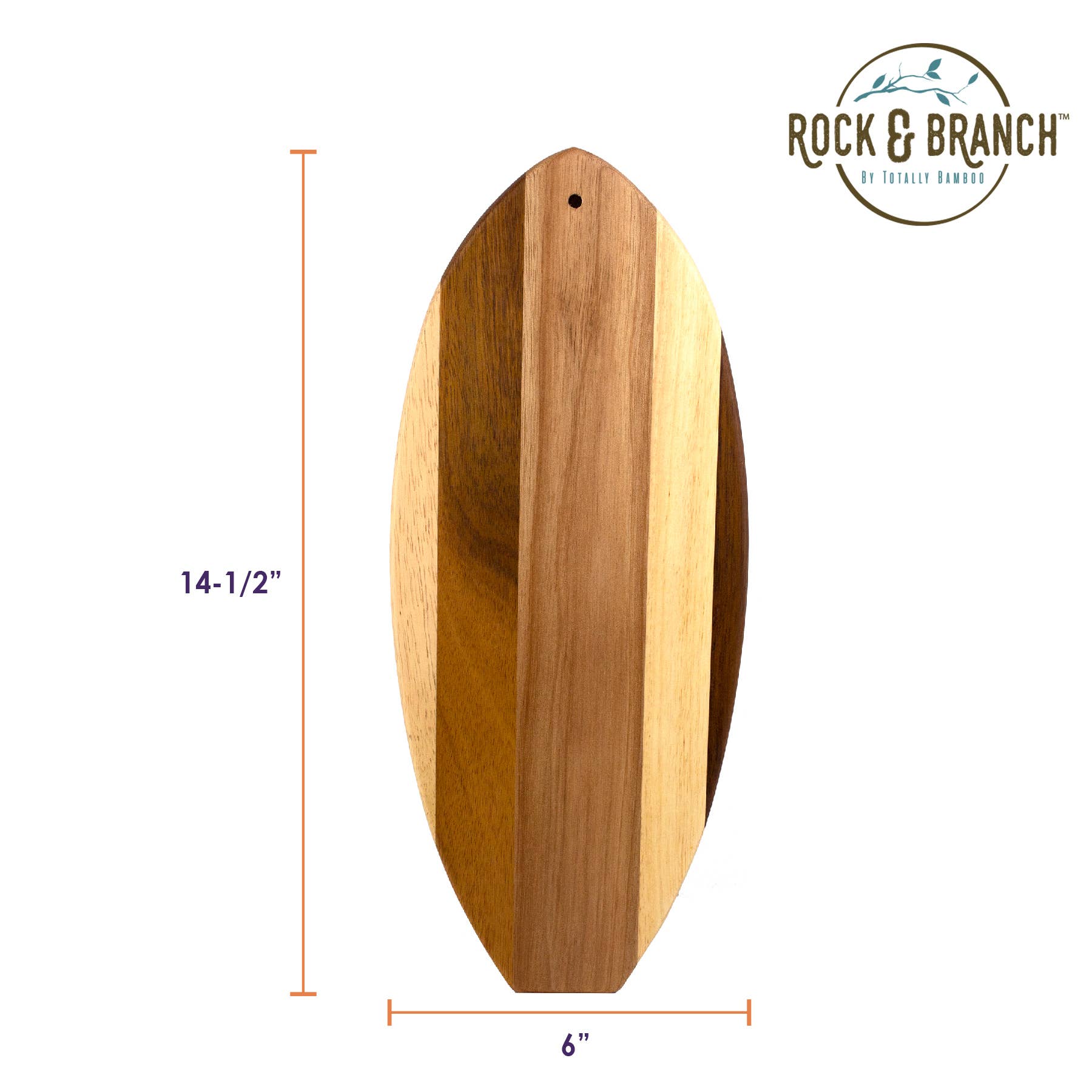 Rock & Branch® Shiplap Li'l Surfer Surfboard Shaped Serving 6