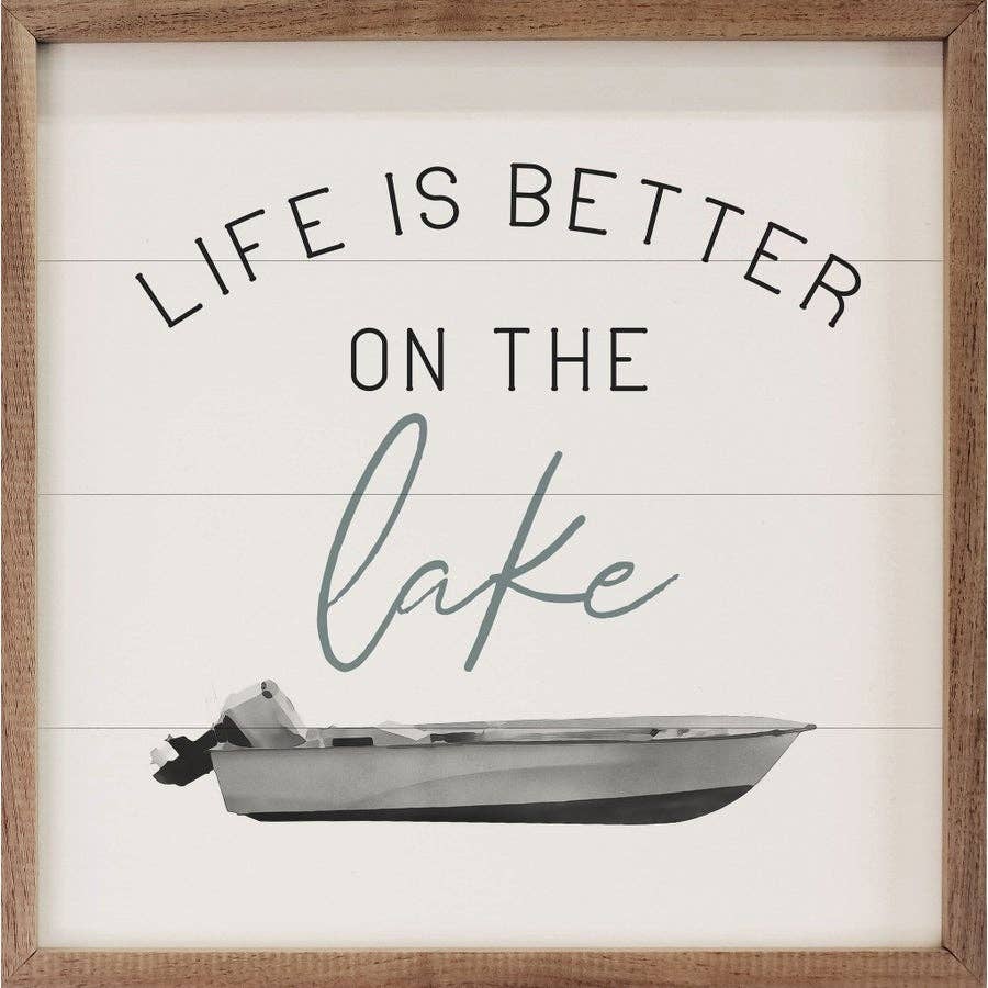 Life Is Better On The Lake Boat White 1