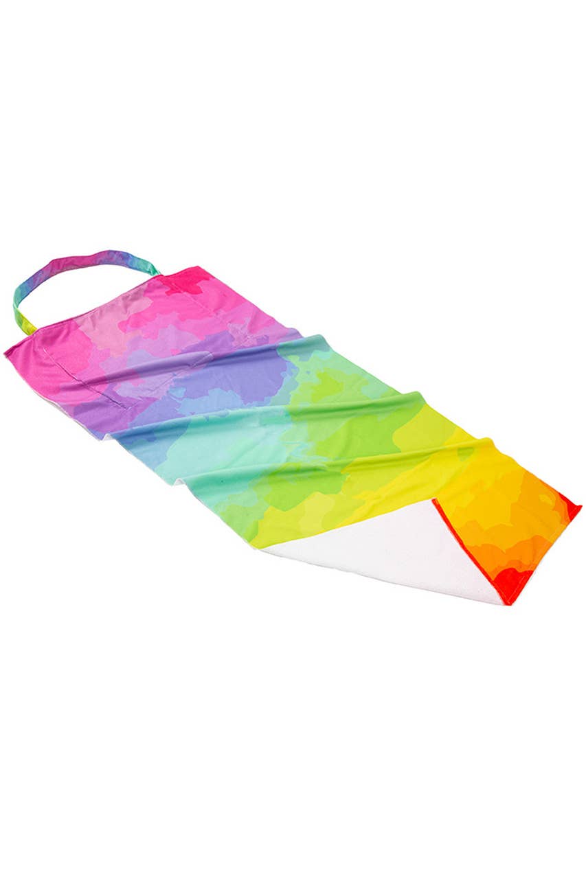 Rainbow Print Beach Towel Bag 3