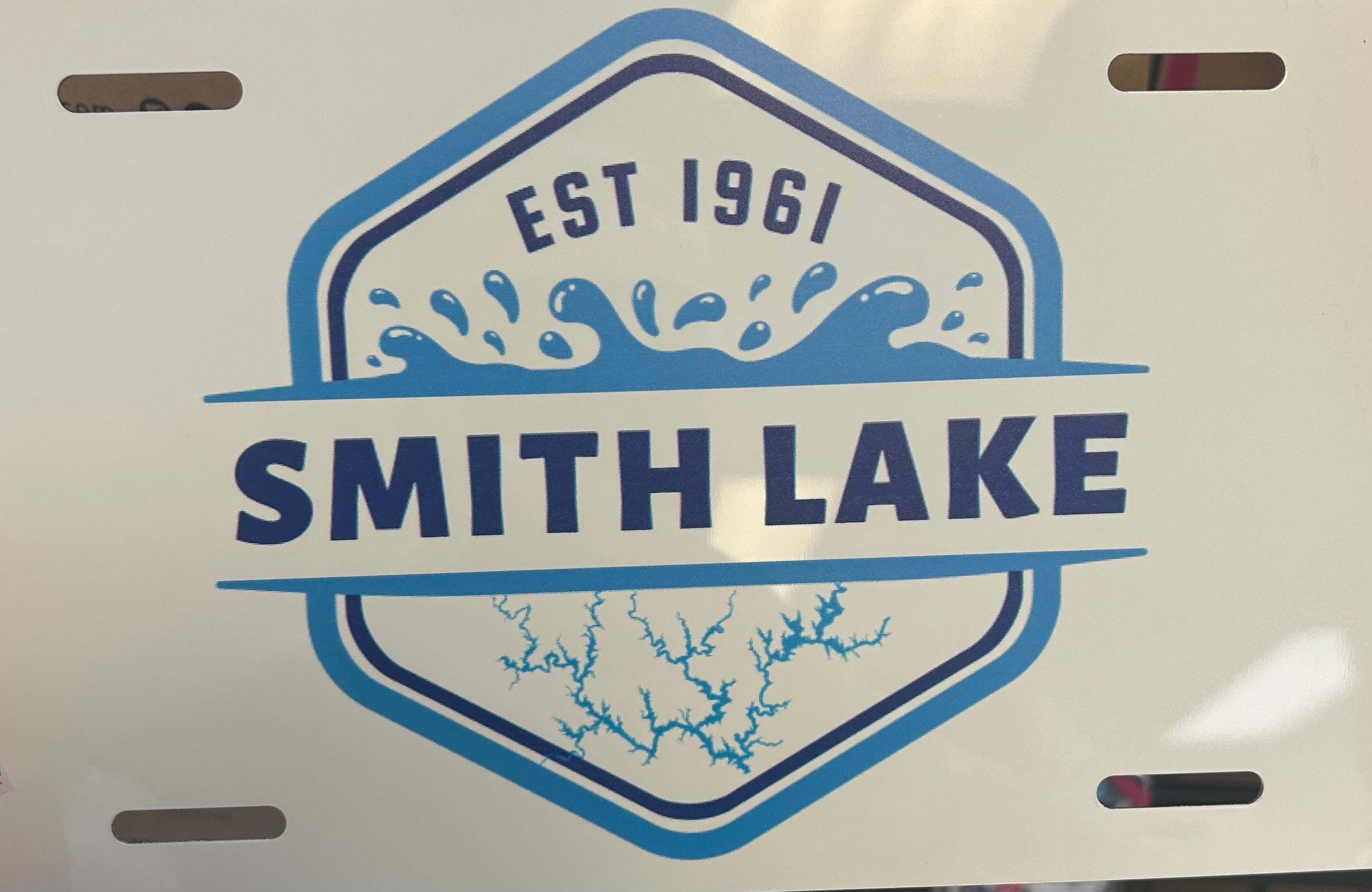 Smith Lake Aluminum Car Tag 1