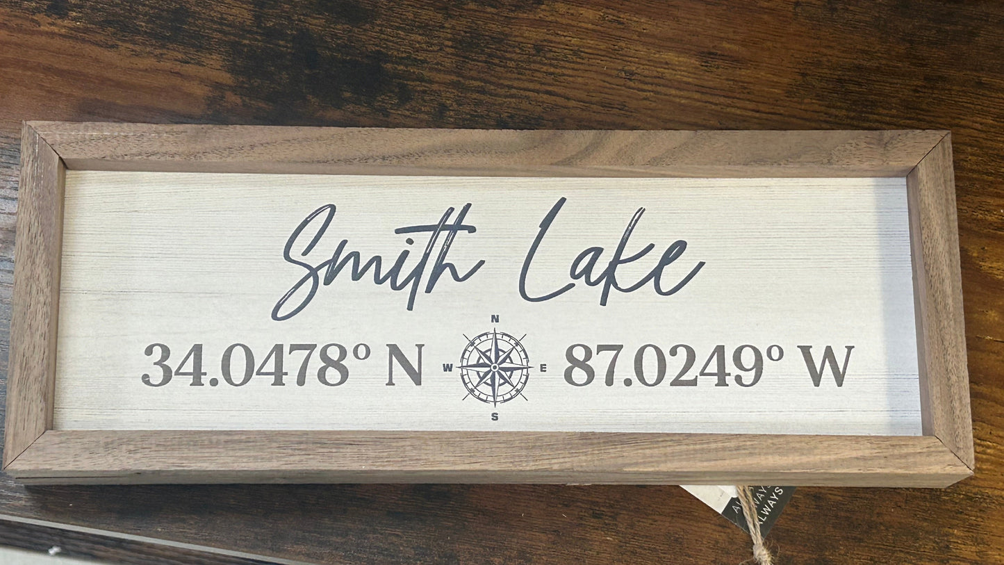 Smith Lake Coordinates and Compass Whitewash