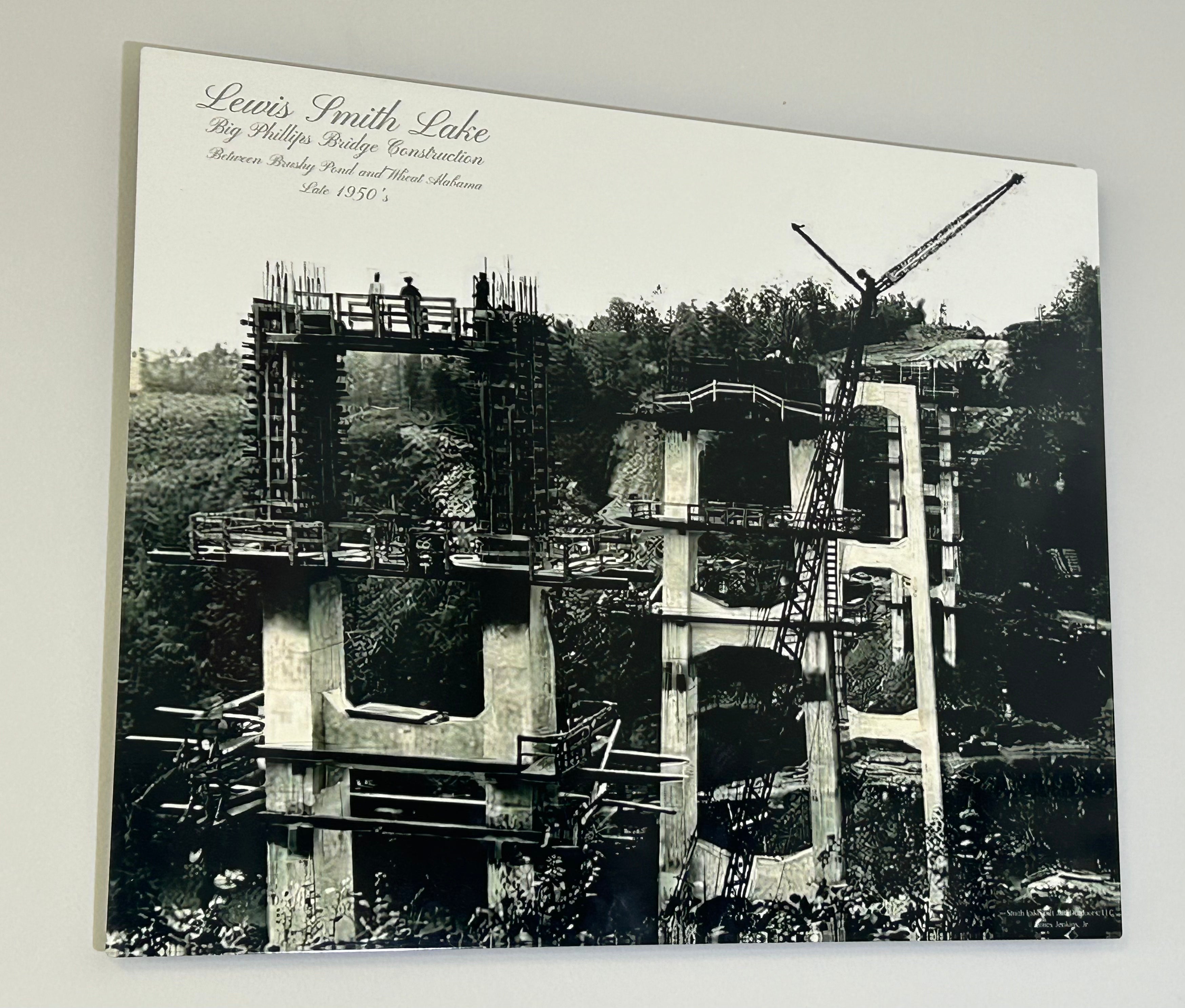 BTW3-M-16x20 Before the Water Release 3 Big Bridge Construction Photo 2 Top of the Tower. 1