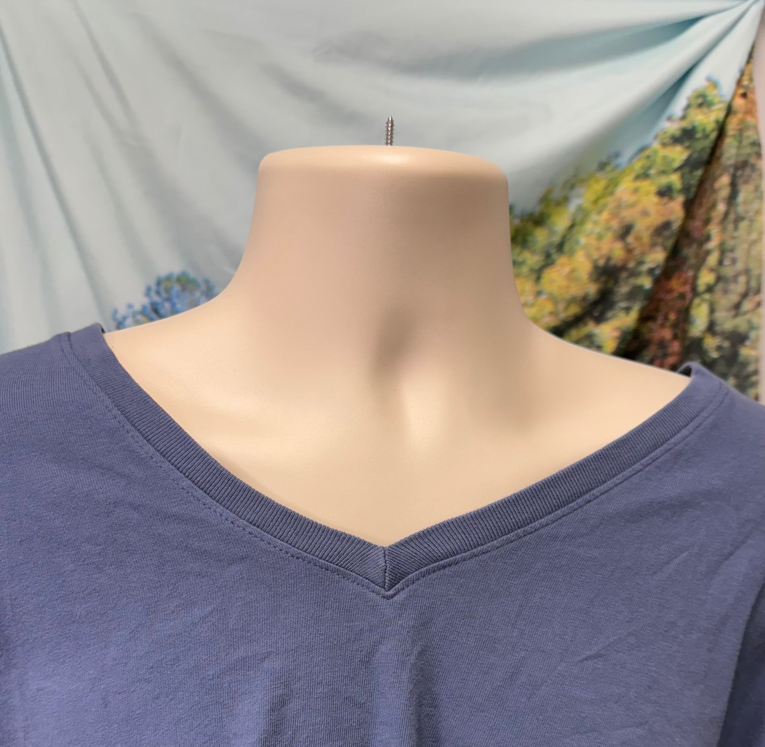 Smith Lake Long Sleeve V-Neck Shirts Moonlight Blue