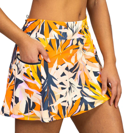 Wanderlust Missy Side Zipper Swim Skirt w/ Pockets
