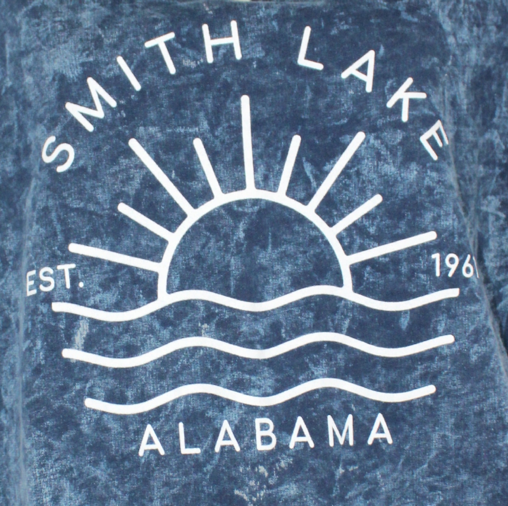 Womens Smith Lake Mineral Wash Cut Neck Raw Edge Tee
- Navy 2