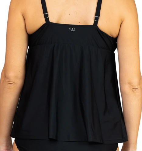 Missy V-Neck Bow Tie Tankini - Black