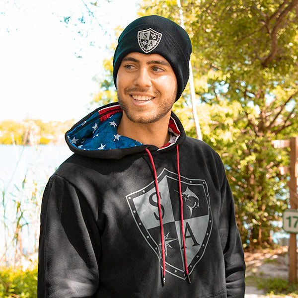 SA Classic Lined Hoodie| American Flag Shield 2