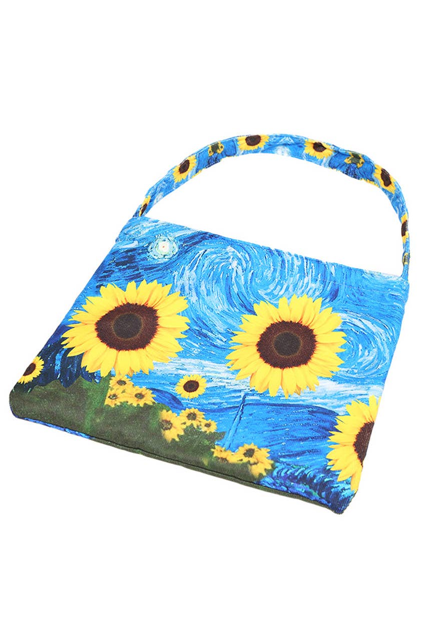Sunflower Print Beach Towel Bag 2