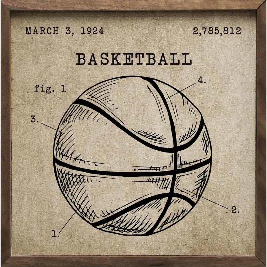 Basketball Patent Brown 1