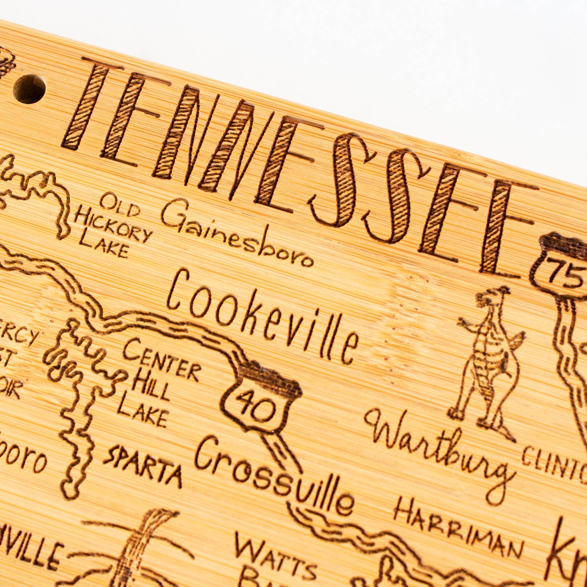 Destination Tennessee State-Shaped Serving & Cutting Board 5