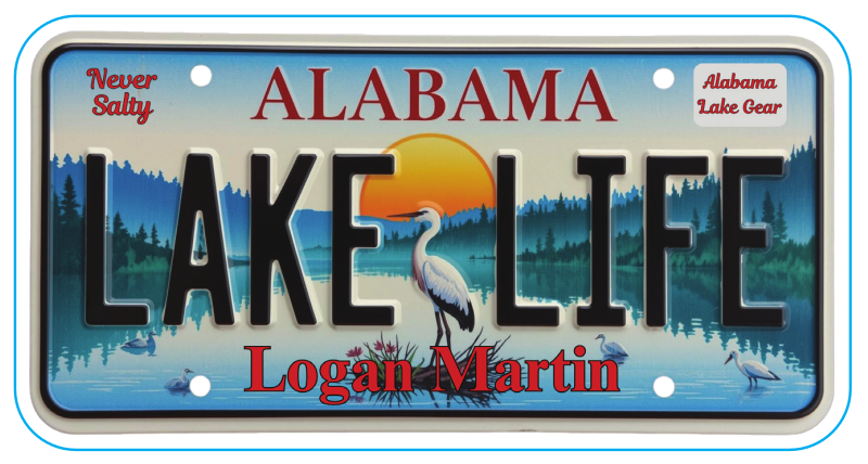 Lake Life Alabama License Plate Magnet 5