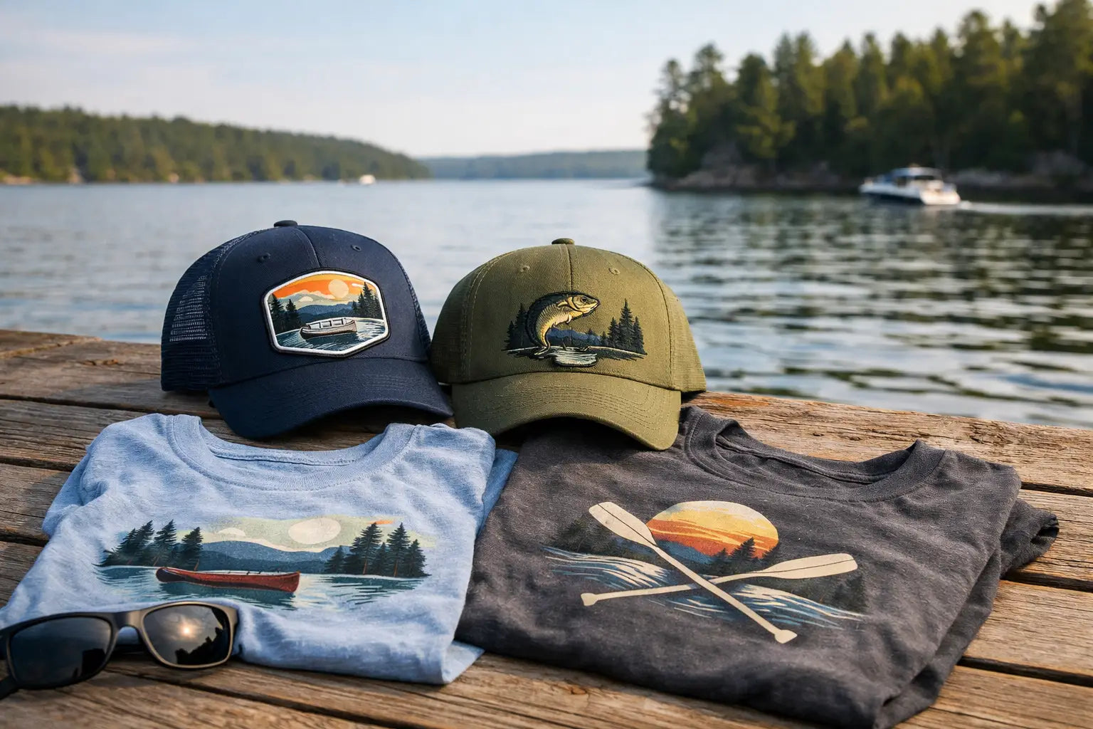 Mens Lake Shirts and Hats That Get Worn