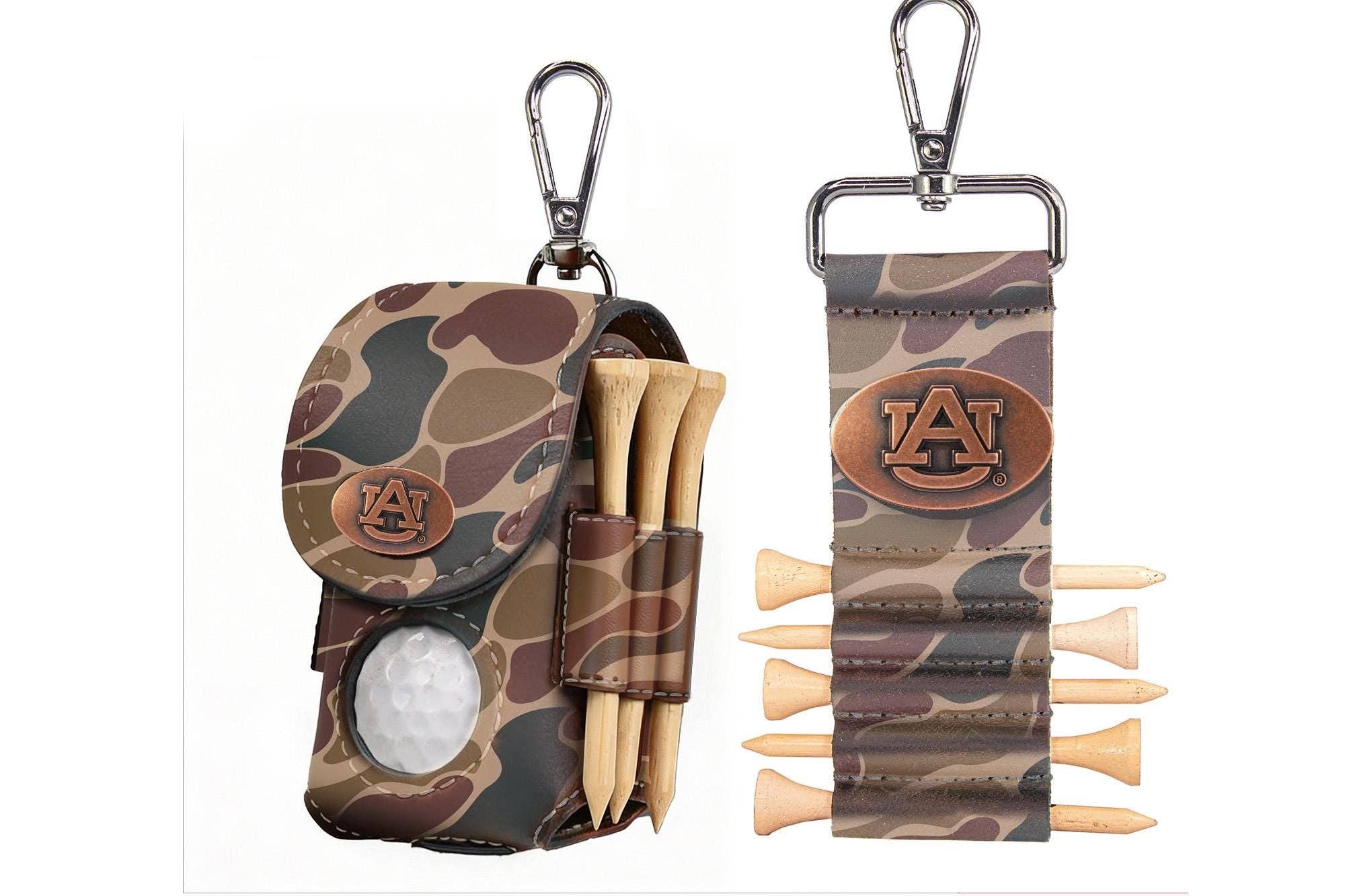Auburn Tigers Leather Golf Ball and Tee Holder 3