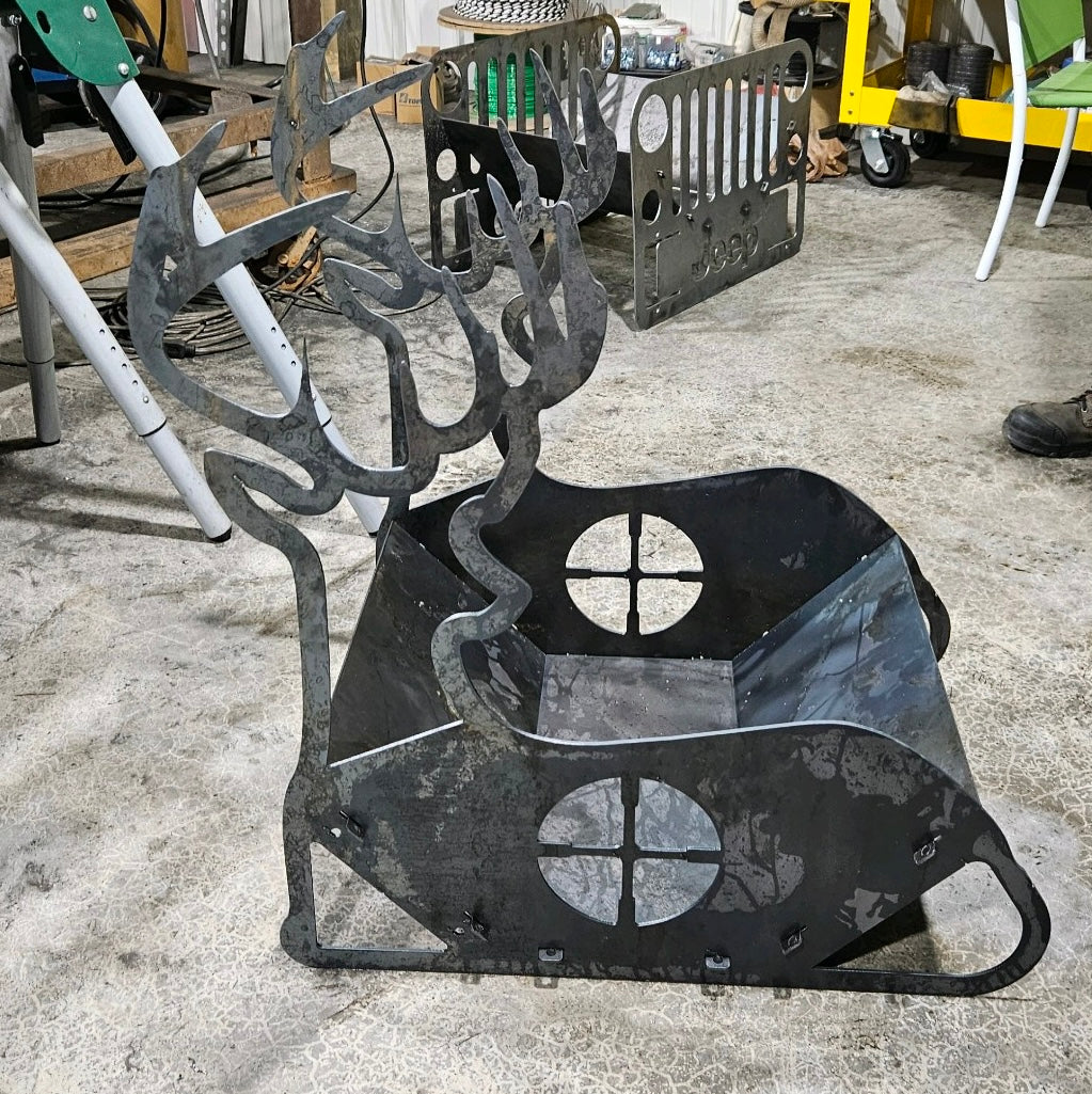 Wood Fire Pit - 20x27" Customizable and Packable 10