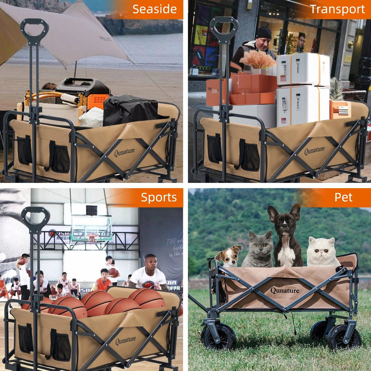 Foldable Expandable Camping Wagon-150L 9