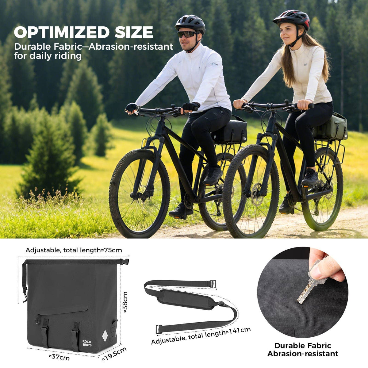 RideMate Bike Rear Rack Bag-16L 7