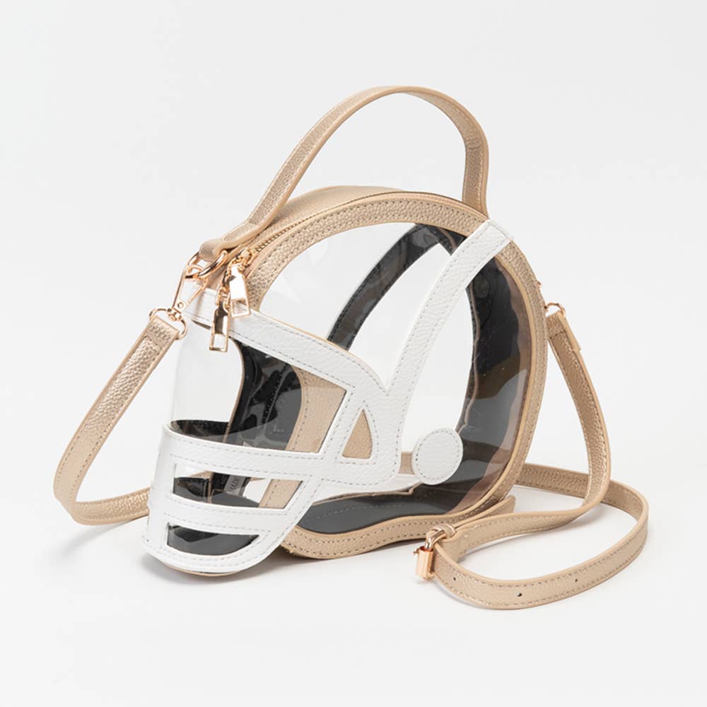 Transparent Gameday Football Helmet Shaped Crossbody Handbag 8