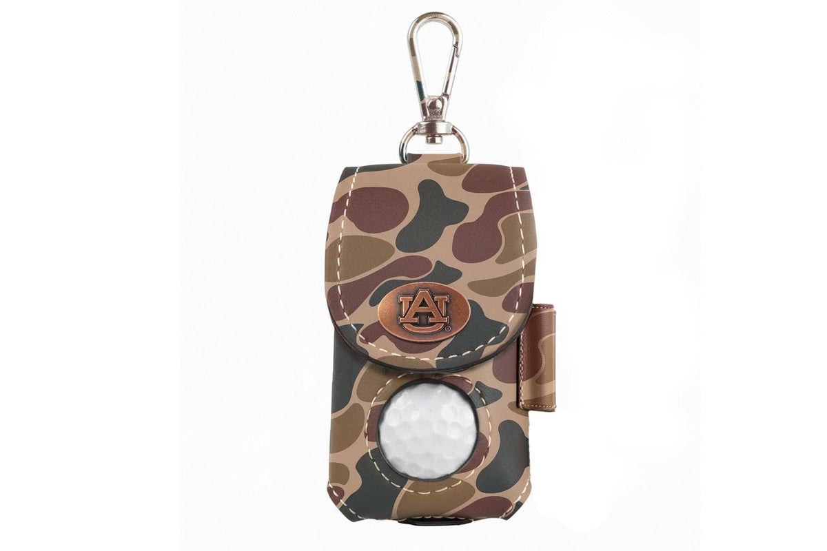 Auburn Tigers Leather Golf Ball and Tee Holder 8