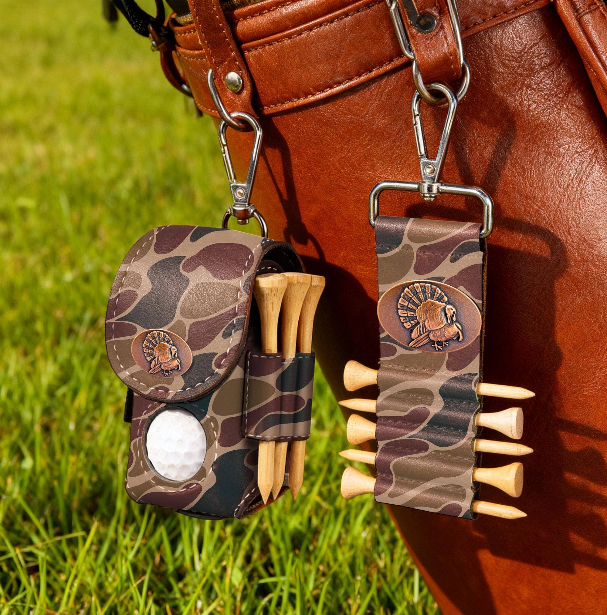 Turkey Leather Golf Ball and Tee Holder 6