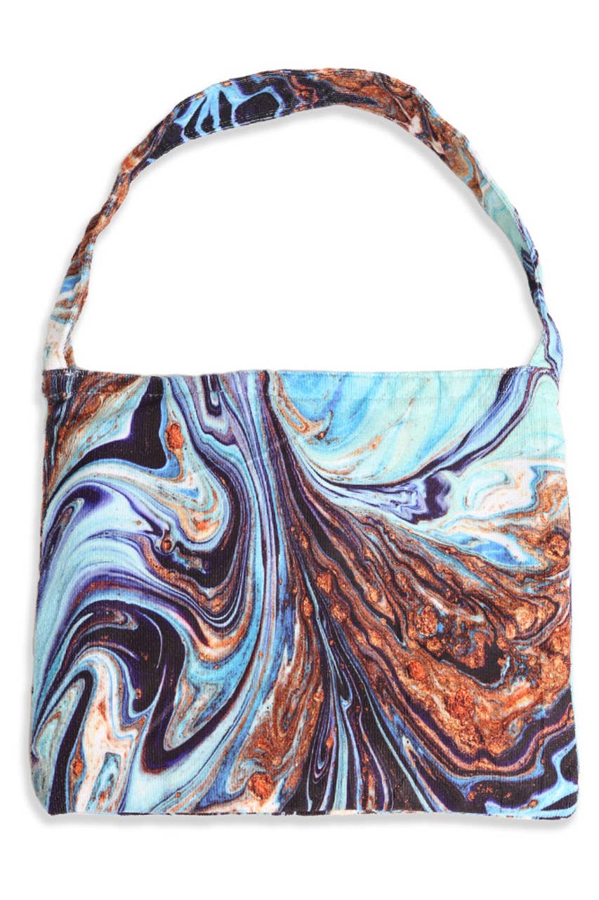 Geode Marble Print Beach Towel Bag 8