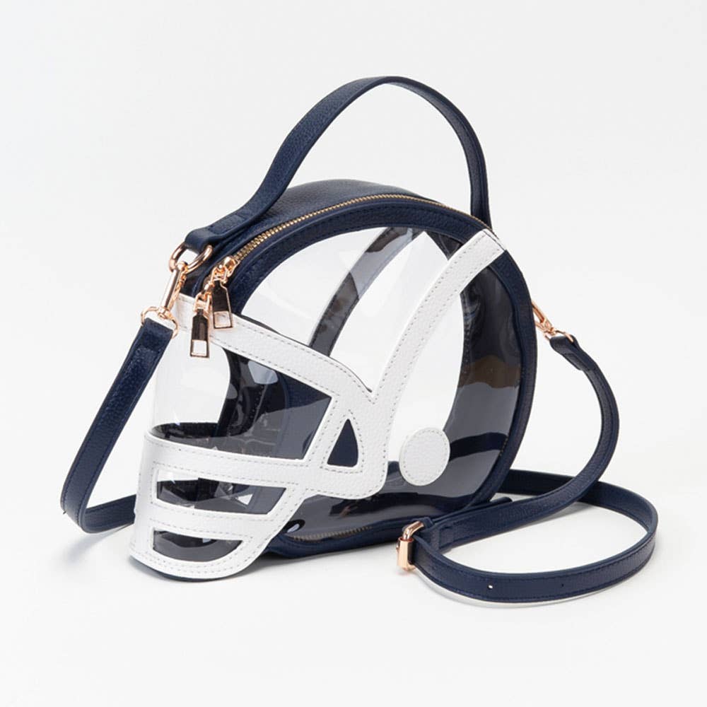 Transparent Gameday Football Helmet Shaped Crossbody Handbag 13