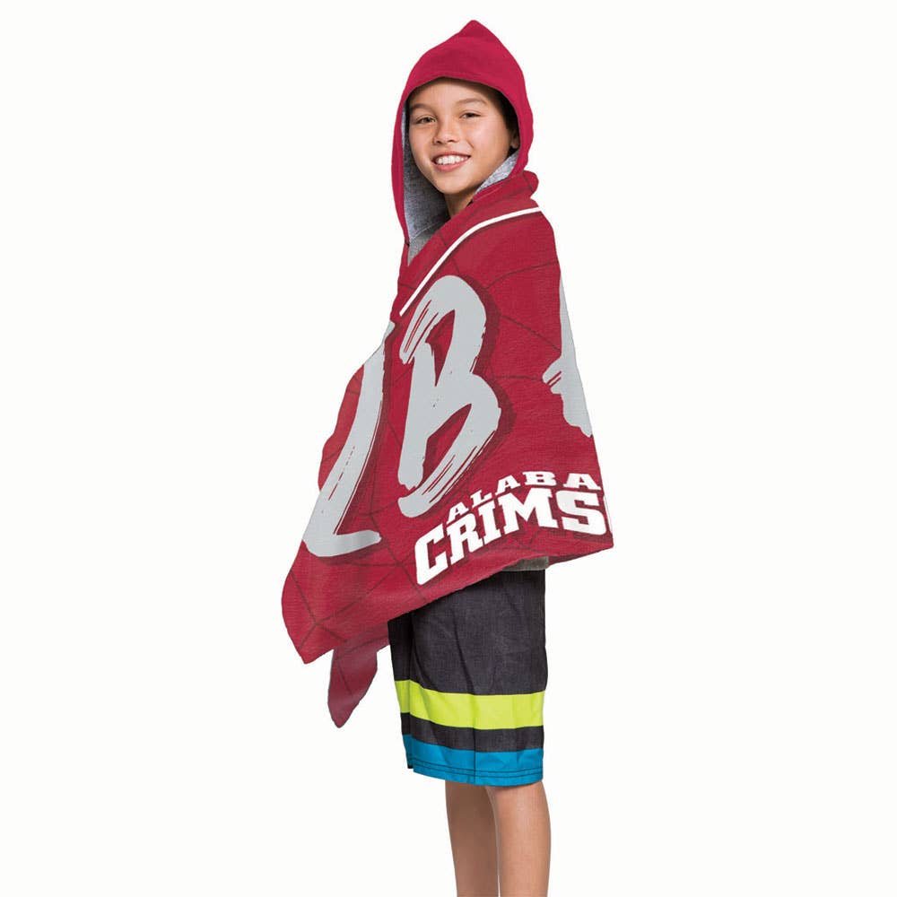 NCAA Alabama Crimson Tide Hooded Beach Towel, 22" x 51" 1
