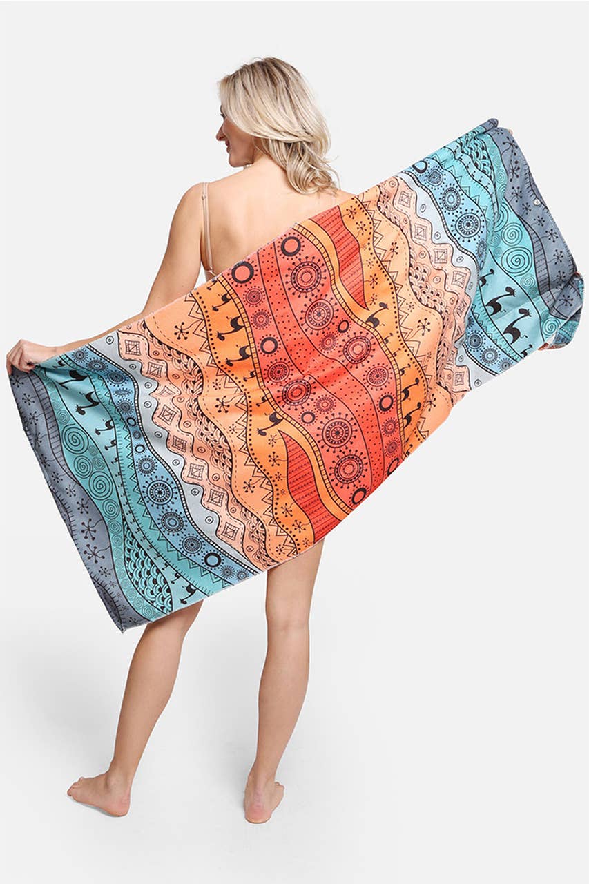 Desert Theme Print Beach Towel Bag 5
