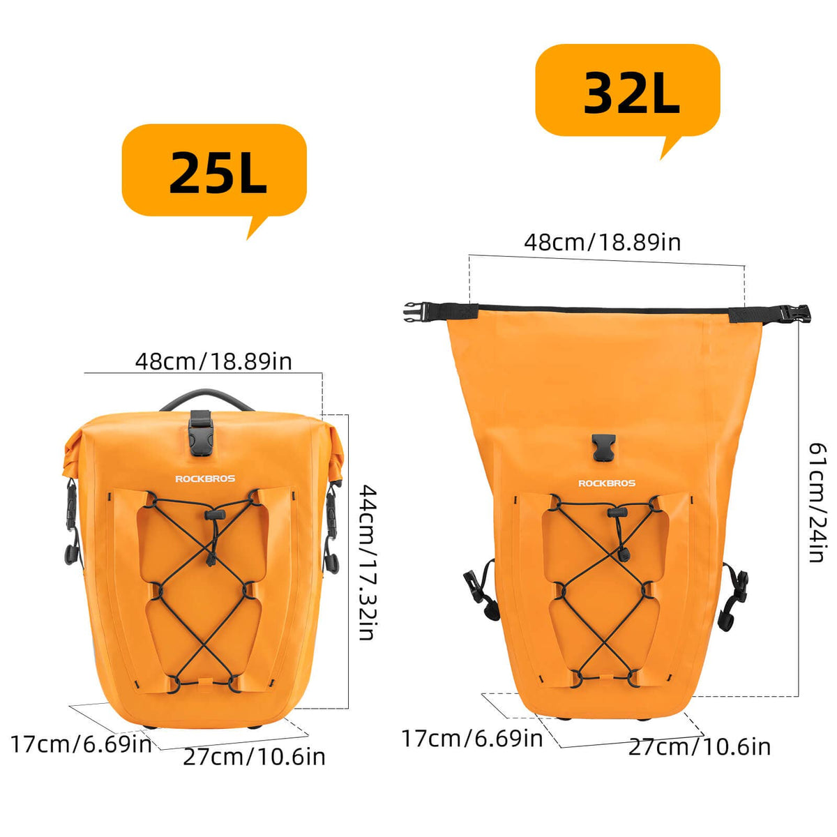 Fully Waterproof Bike Pannier Large Capacity 5