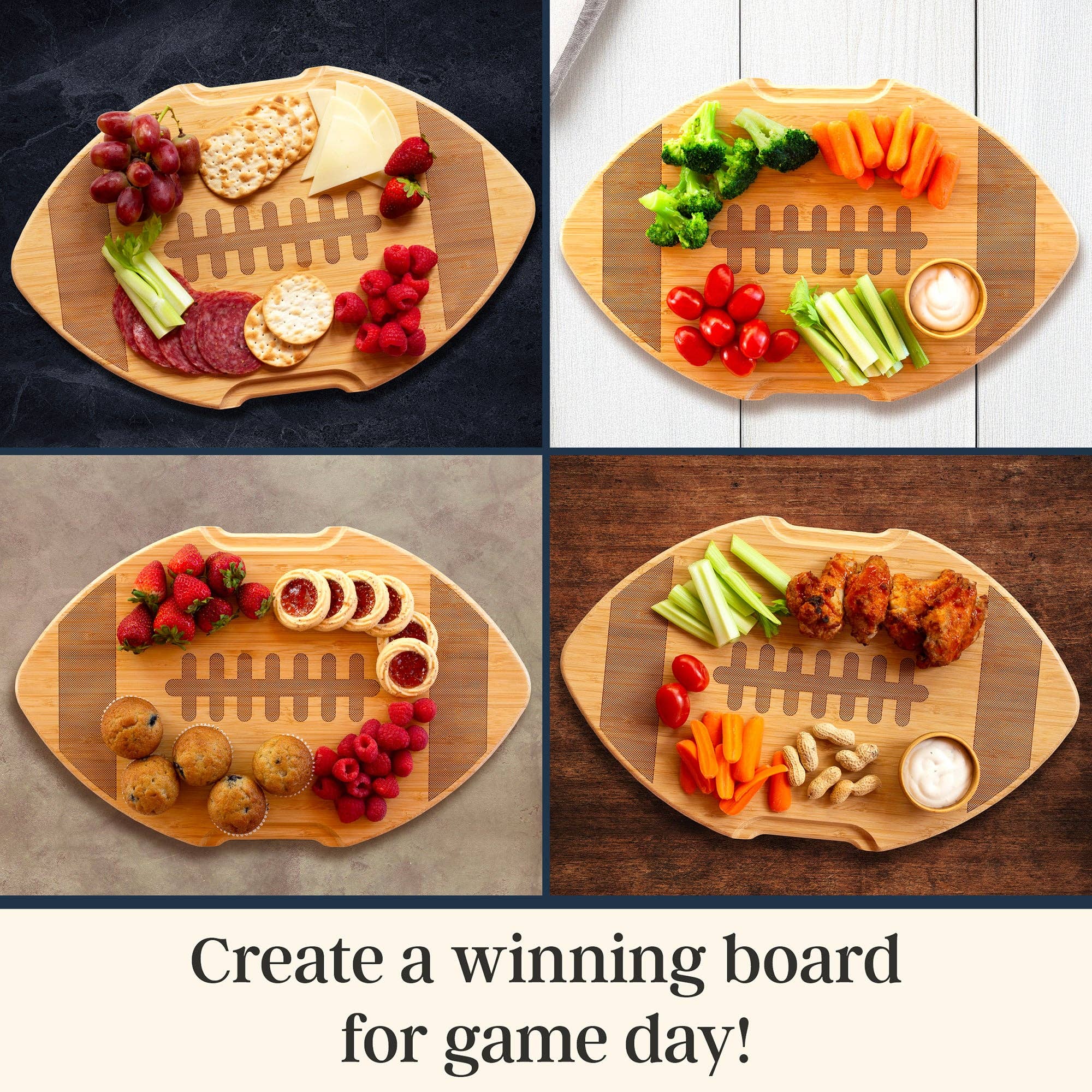 Football Charcuterie Board with Lid 4