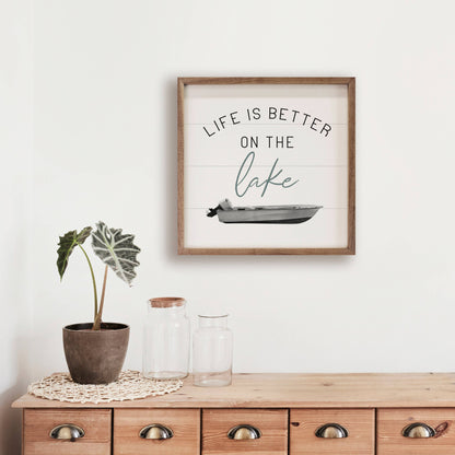 Life Is Better On The Lake Boat White