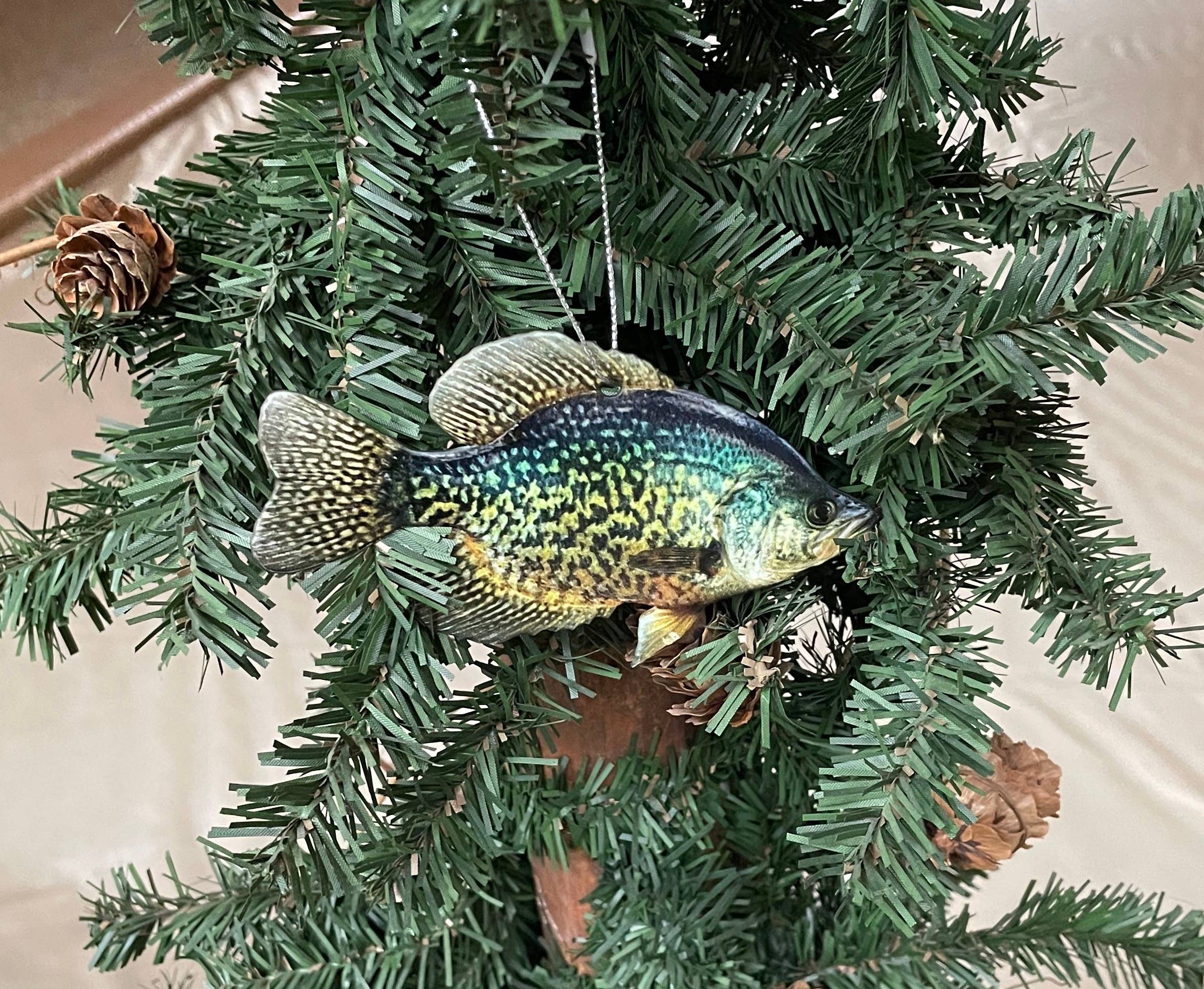 Crappie Fish Ornament, Realistic Christmas Fish Ornaments