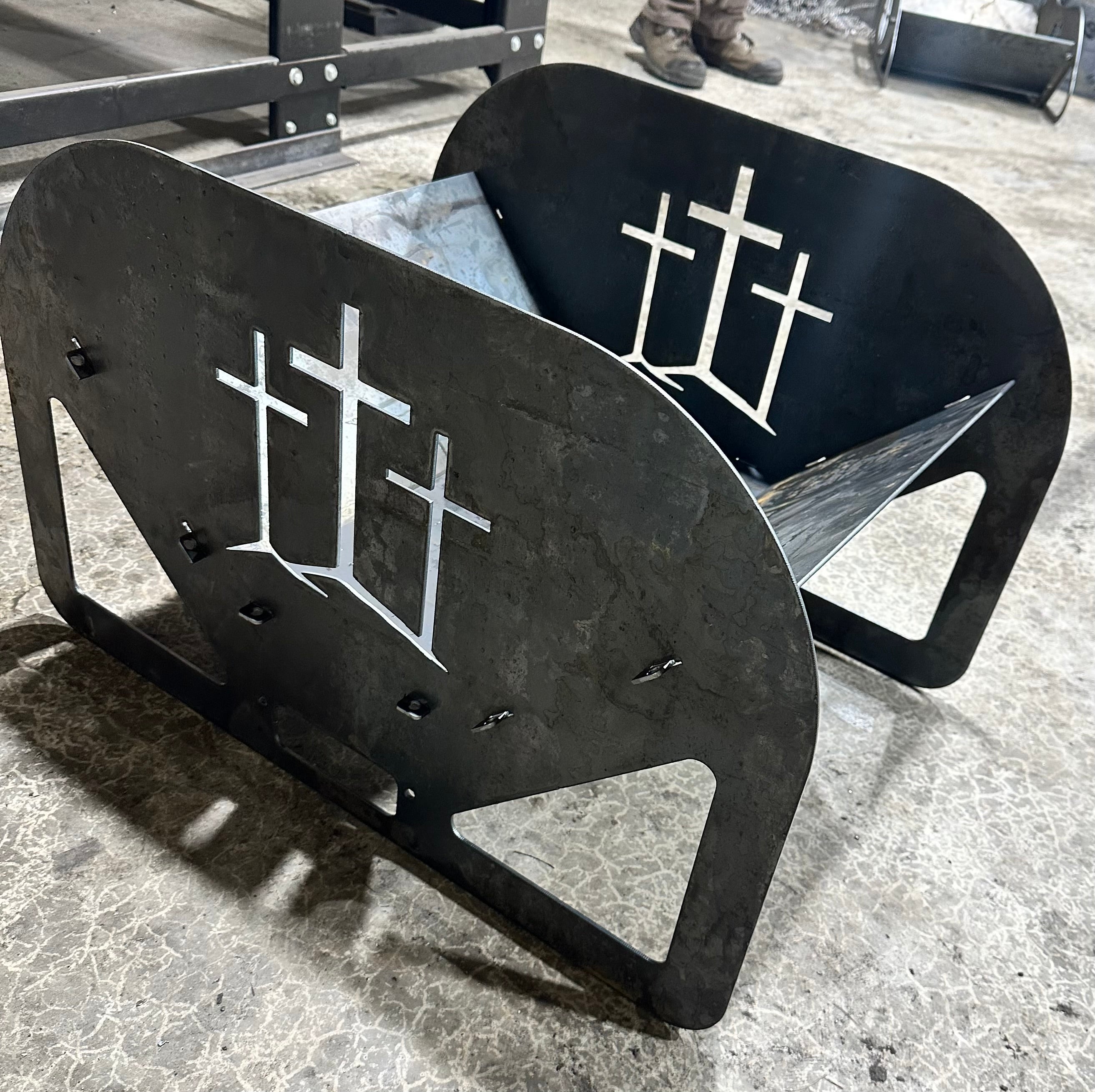 Wood Fire Pit - 20x27" Customizable and Packable 7