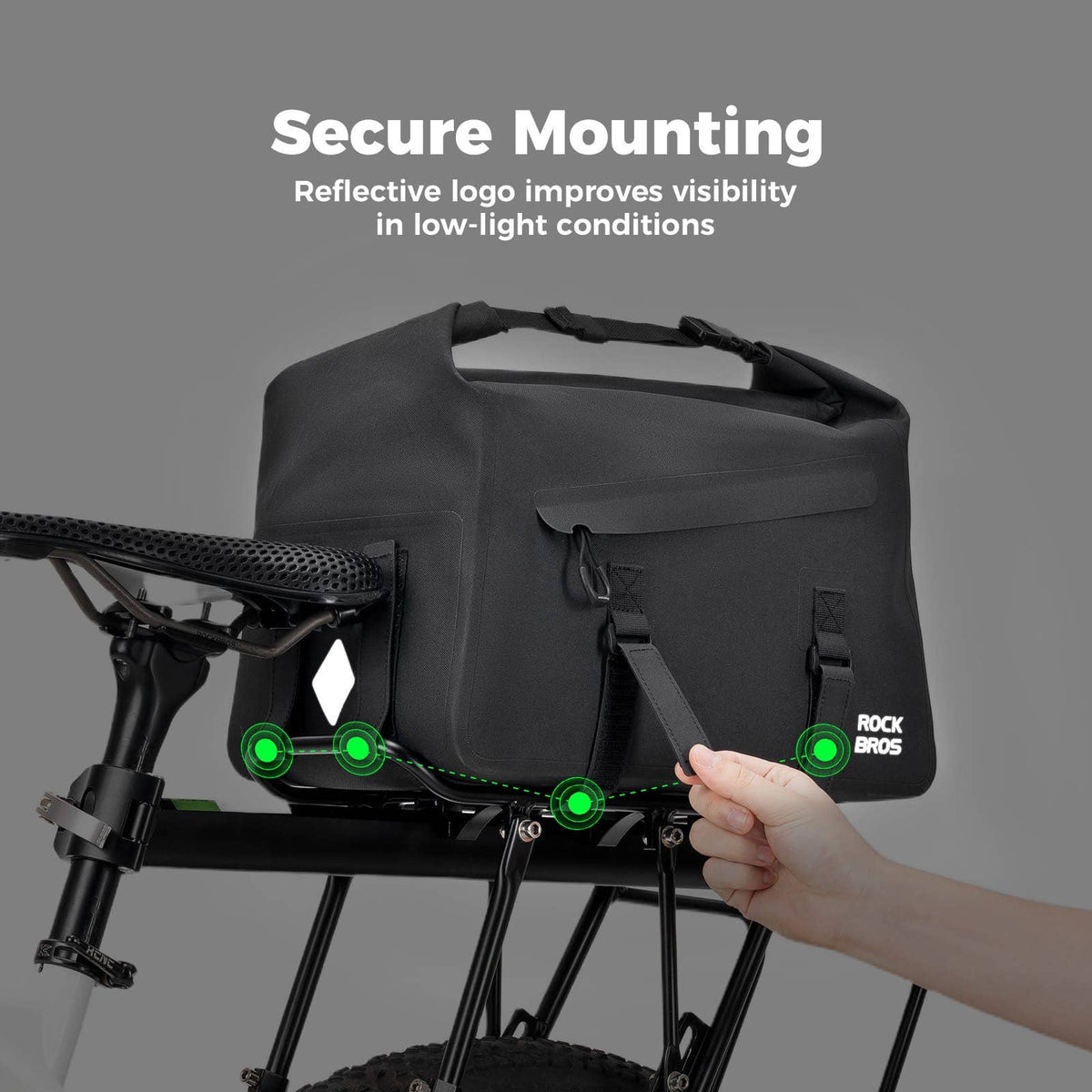 RideMate Bike Rear Rack Bag-16L 11