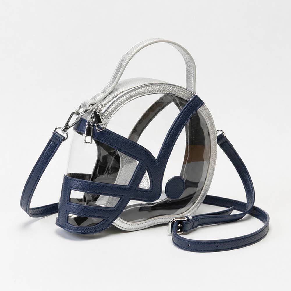 Transparent Gameday Football Helmet Shaped Crossbody Handbag 21