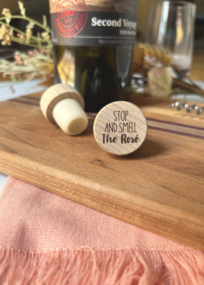 Lake Engraved Funny Wine Bottle Stoppers - Pack of 4 Toppers
