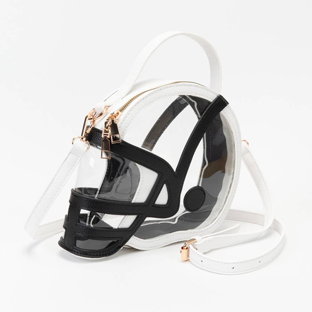 Transparent Gameday Football Helmet Shaped Crossbody Handbag 23
