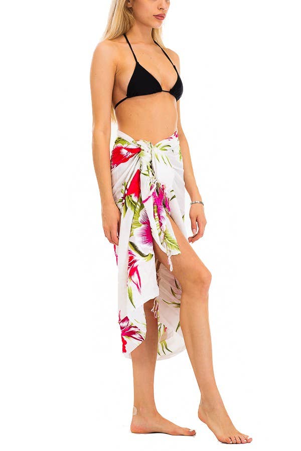 Tropical Blossom Hibiscus Beach Pool Sarong 14