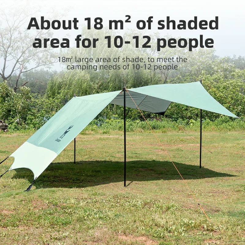 Qunature 3-in-1 Waterproof Canopy Floor Mat Raincoat UPF50+ for Camping 12
