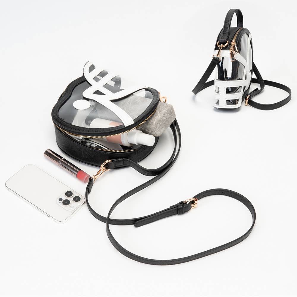 Transparent Gameday Football Helmet Shaped Crossbody Handbag 5