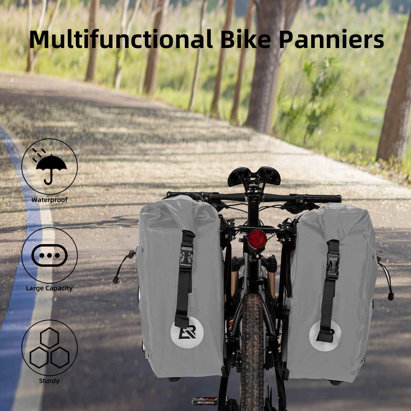 Fully Waterproof Bike Pannier Large Capacity 18