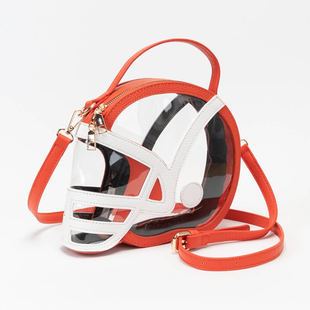 Transparent Gameday Football Helmet Shaped Crossbody Handbag 14