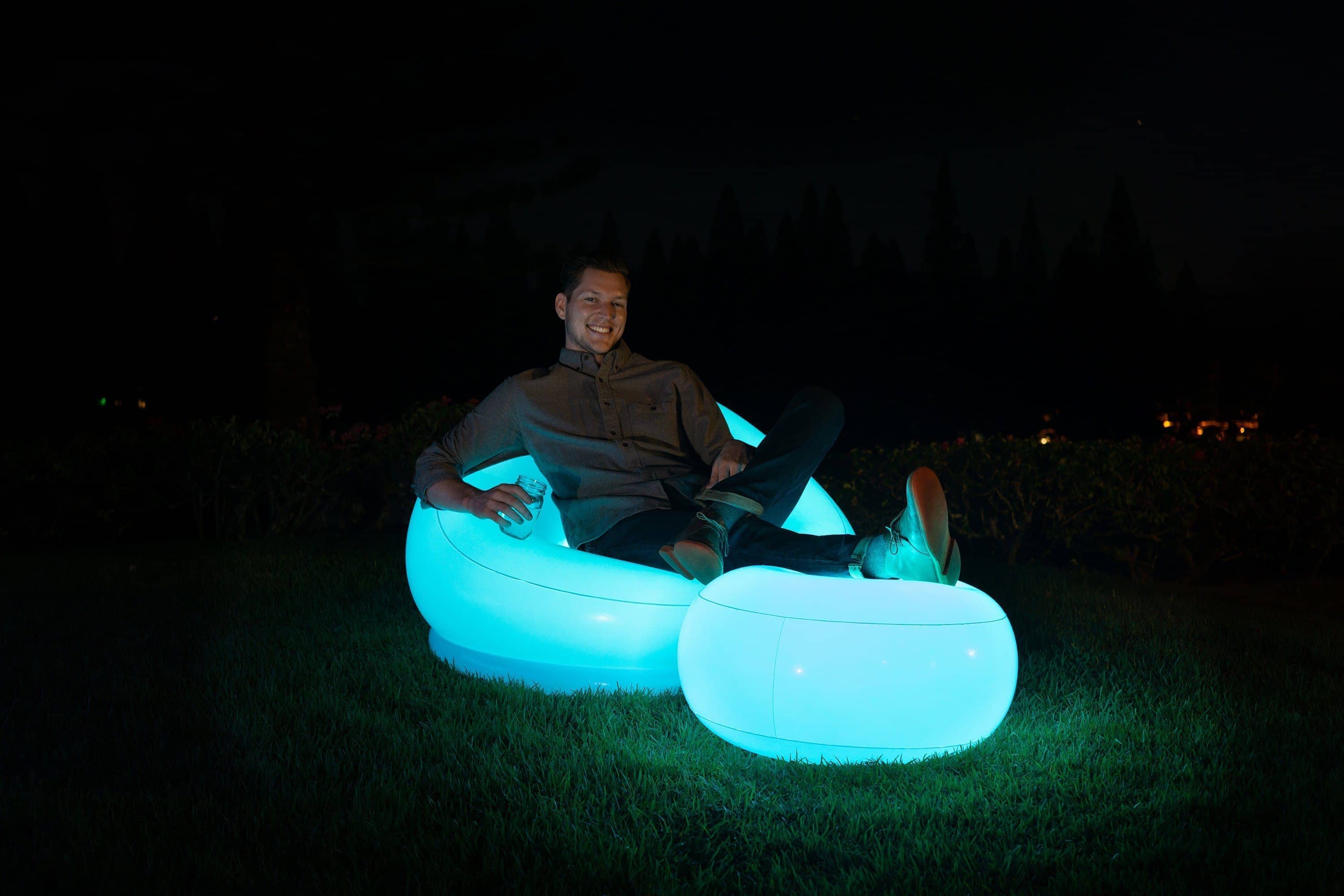 AirCandy Inflatable Illuminated LED Ottoman 7