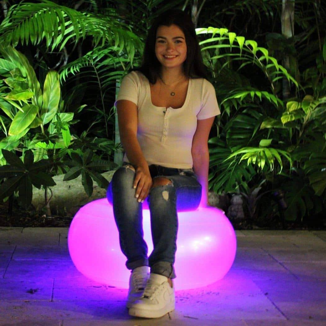 AirCandy Inflatable Illuminated LED Ottoman 11