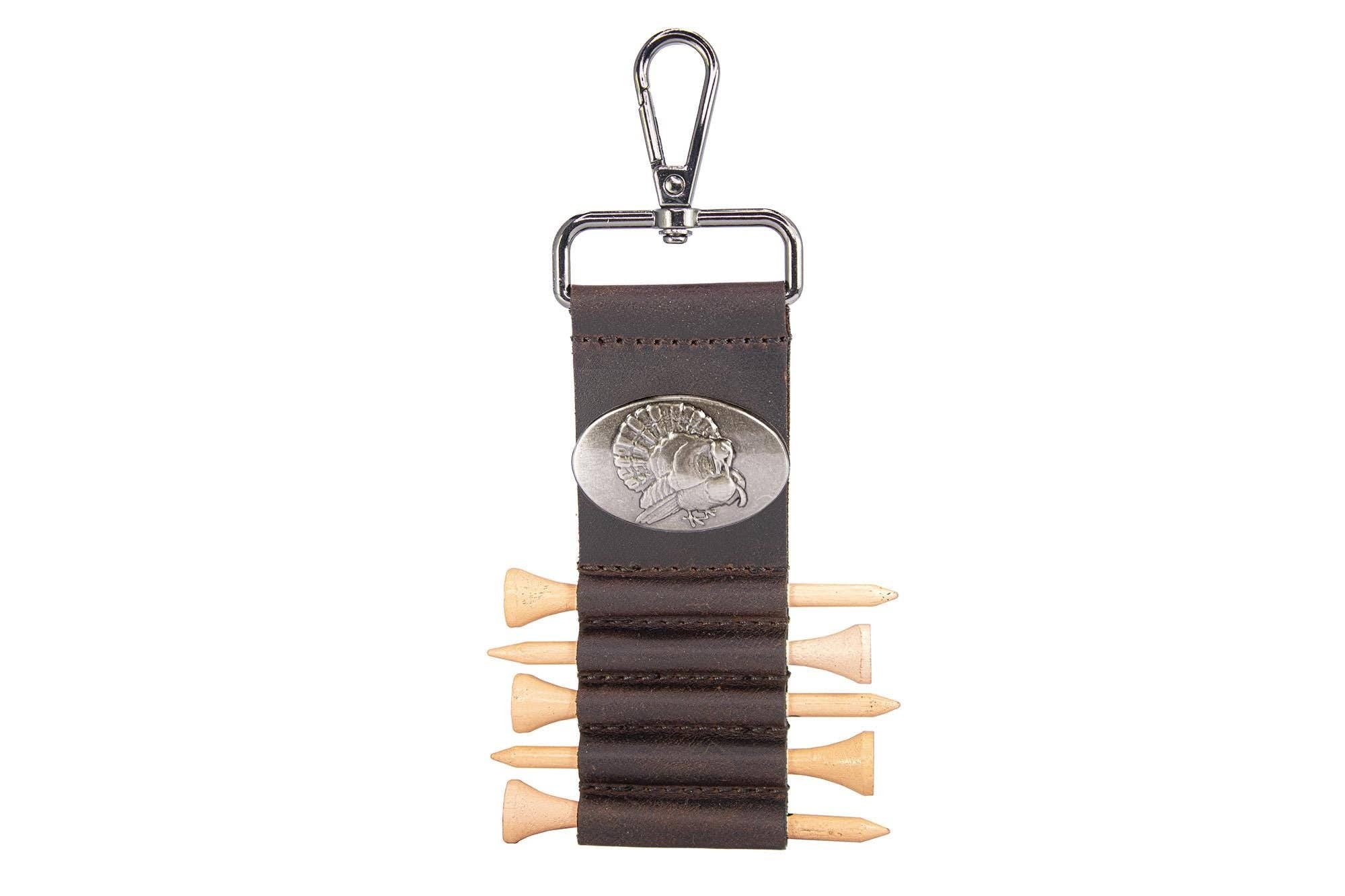 Turkey Leather Golf Ball and Tee Holder 9