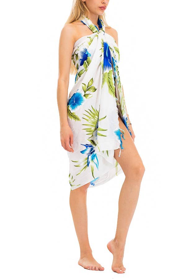 Tropical Blossom Hibiscus Beach Pool Sarong 16
