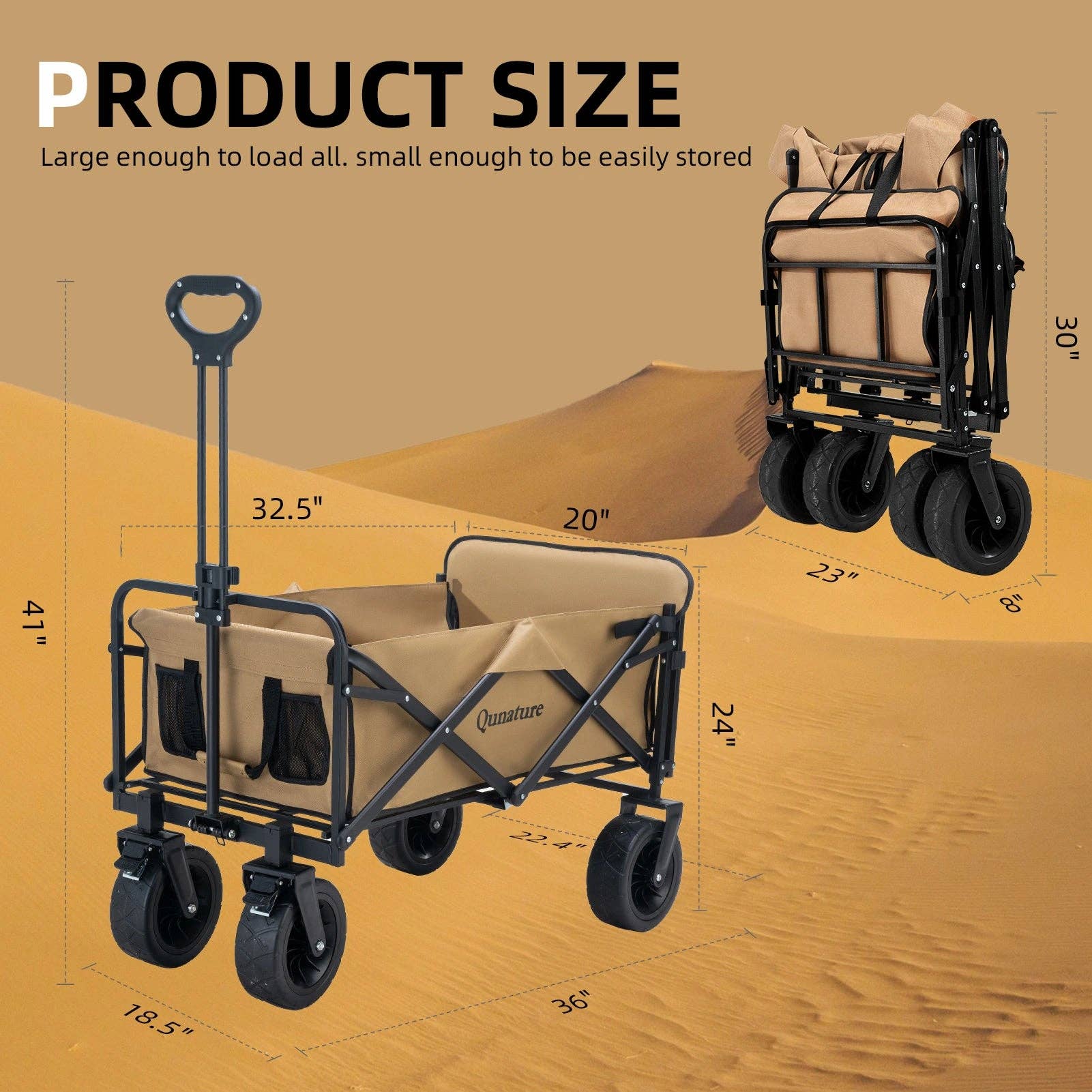 Foldable Expandable Camping Wagon-150L 8
