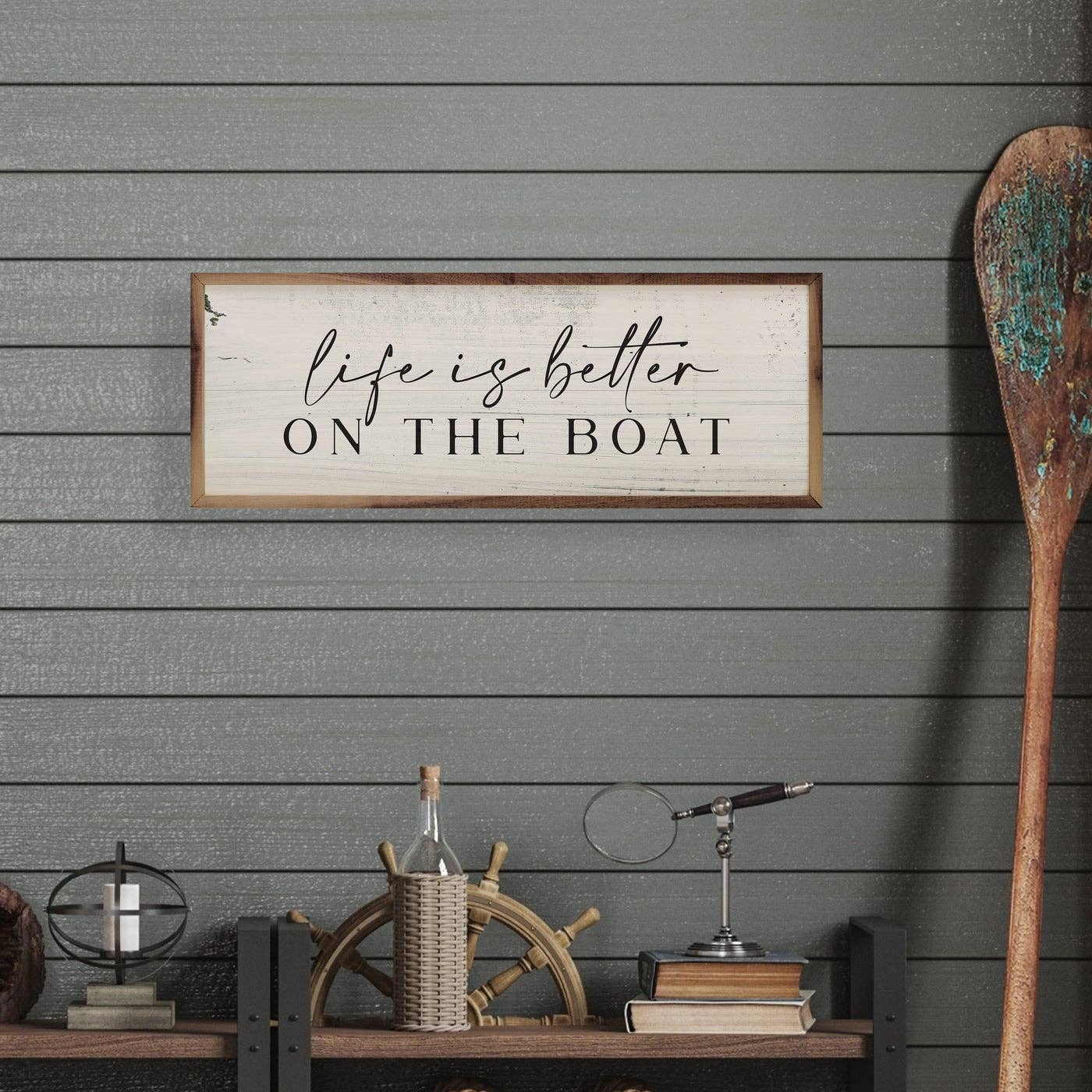 Life Is Better On The Boat Whitewash