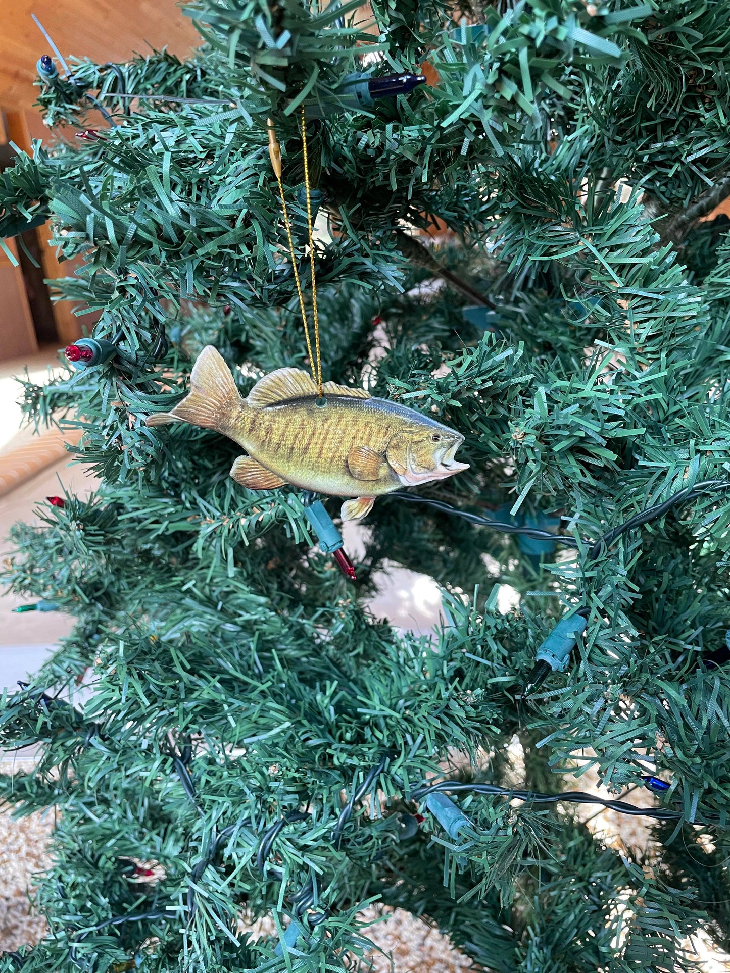 Smallmouth Bass Fish Ornament, Christmas Fish Ornament
