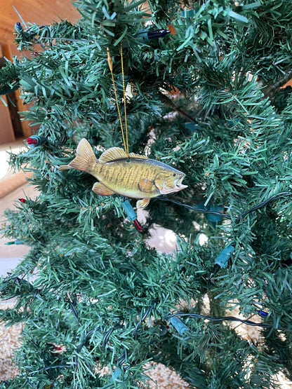 Smallmouth Bass Fish Ornament, Christmas Fish Ornament